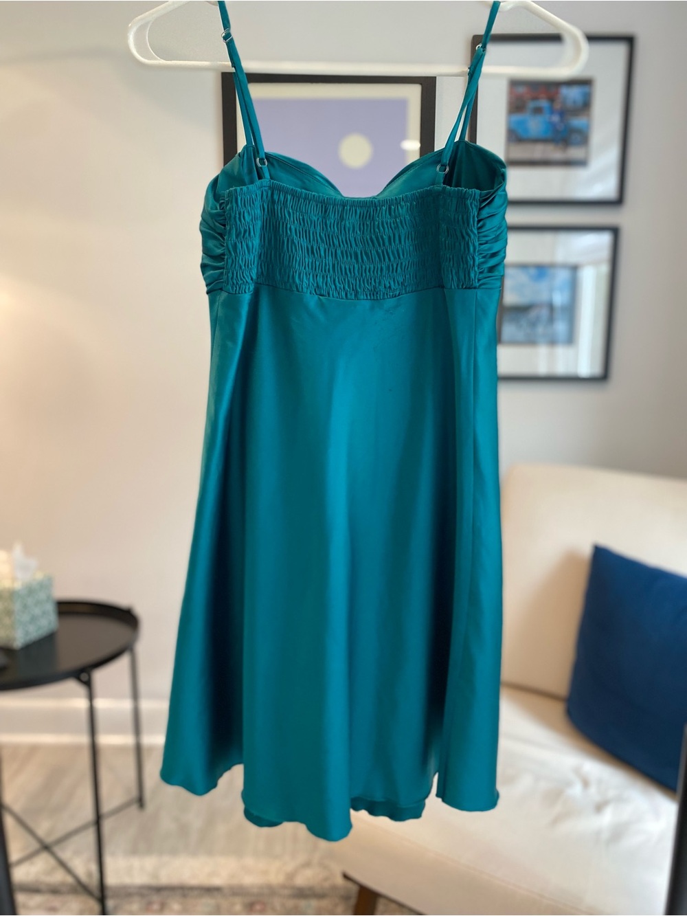 Guess Satin Dress in Teal - Picture 4 of 4